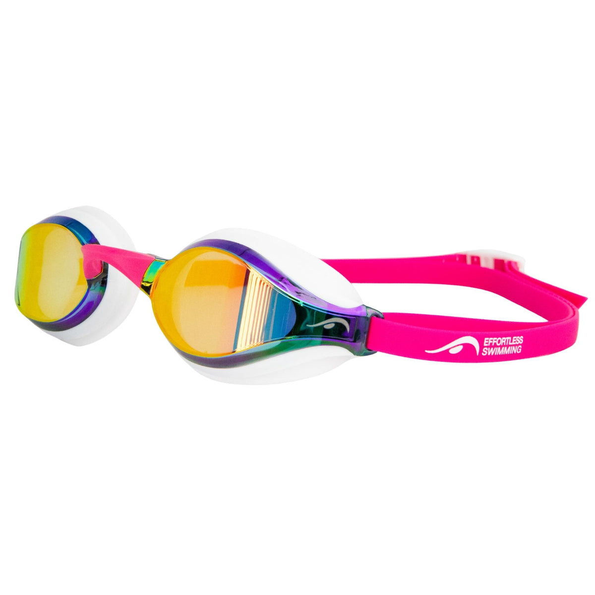 NanoClear Ghost swim goggles, mirror lens (pink)
