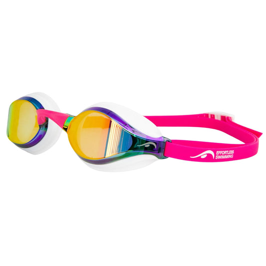 NanoClear Ghost swim goggles, mirror lens (pink)