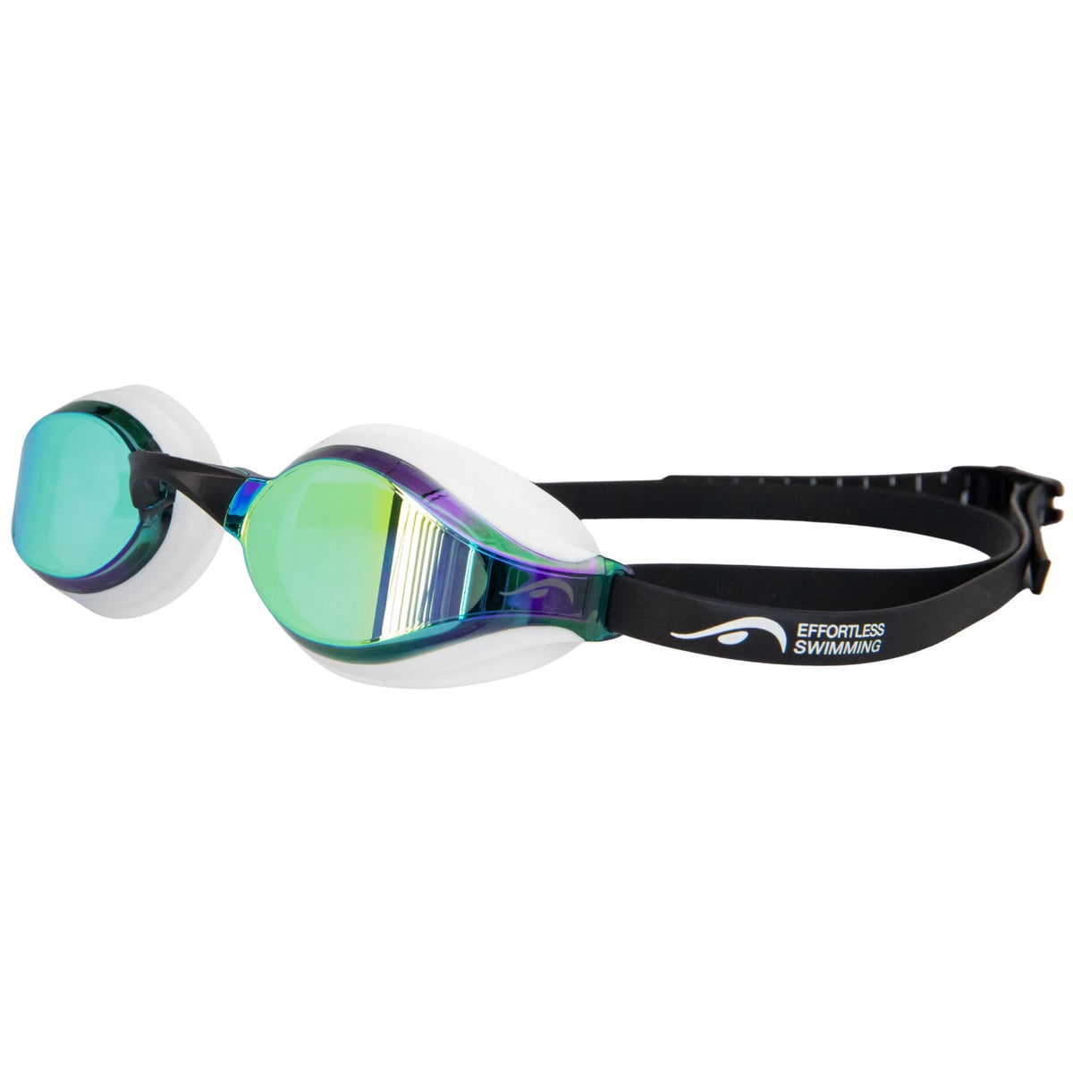 NanoClear Ghost swim goggles, blue mirror (white/blue)