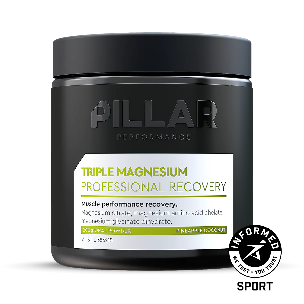 PILLAR PERFORMANCE MAGNESIUM - Triple Magnesium Powder - Pineapple Coconut