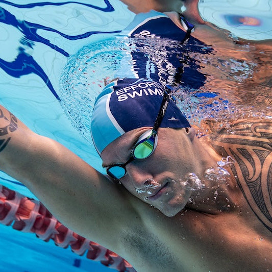 NanoClear™ Ghost Swim Goggles Blue Mirror - (White/Blue)