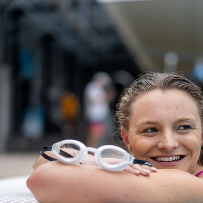 NanoClear™ Strike Swim Goggles Clear (White/Black)