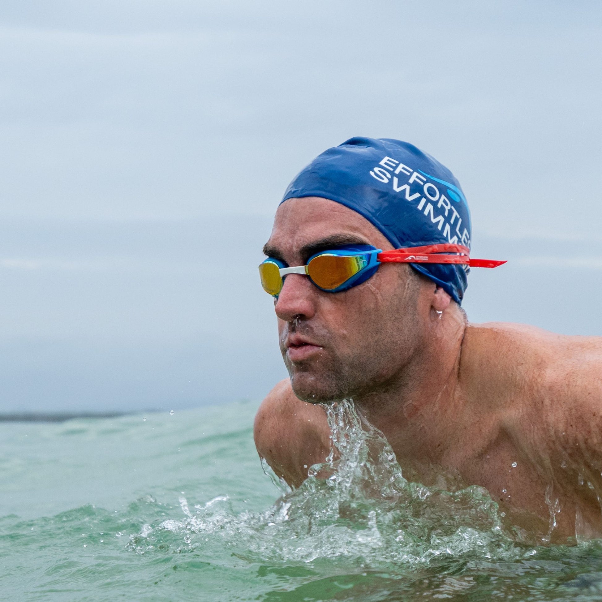 sea swimming goggles NanoClear™ Strike Swim Goggles Sunrise Mirror
