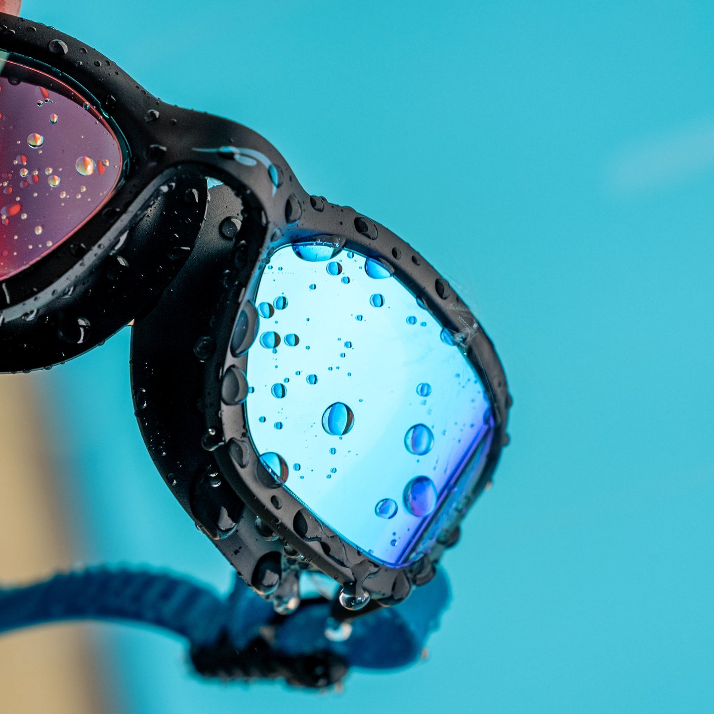 NanoClear™ Flex Swim Goggles Blue Mirror - (Black)