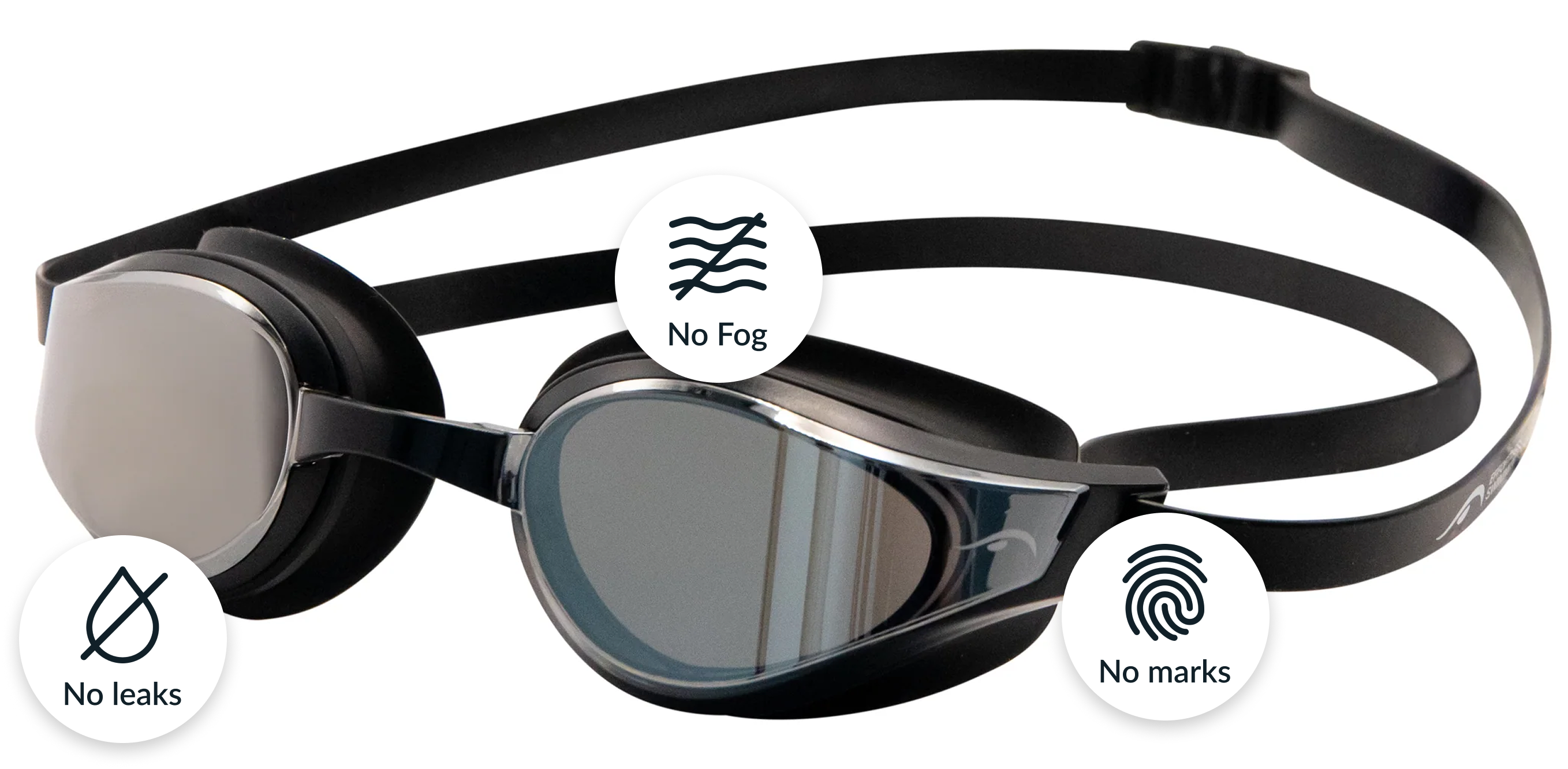 swimming goggles no marks around eyes NanoClear™ Recon Swim Goggles Tinted Mirror